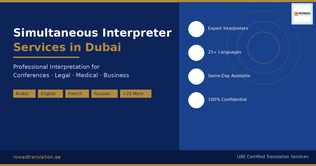 Simultaneous Interpreter Services Dubai – Rowad Translation